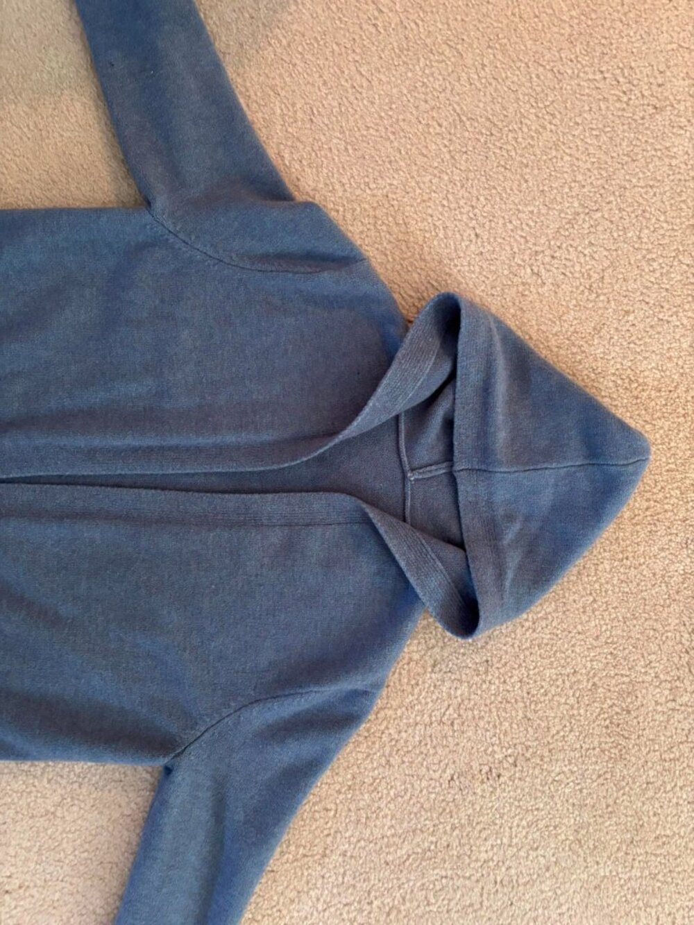 Blue Cat Pocket Hooded Cardigan Sweater Kawaii Cottagecore Cat Lover Size M-L - Picture 4 of 7